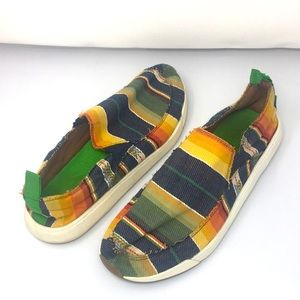 Serape Sanuk slip ons